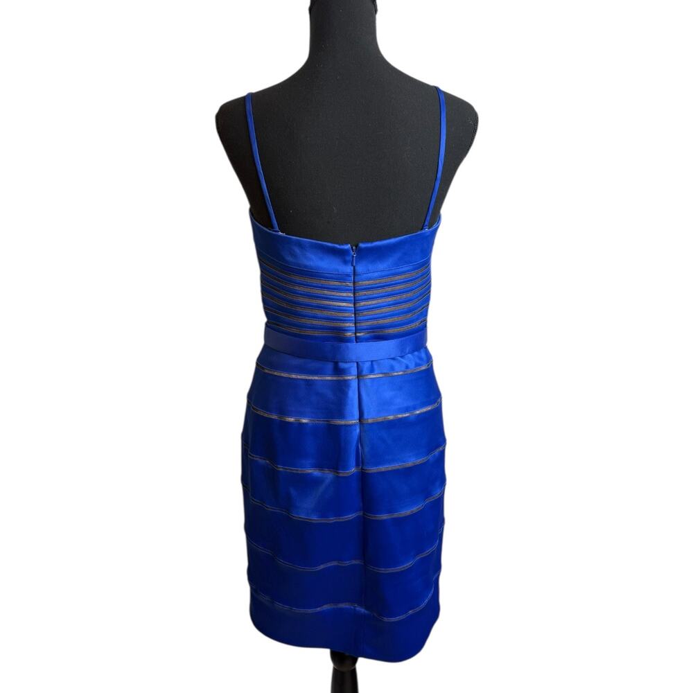 Aidan Mattox Royal Blue Bandage Bodycon Cocktail Dress - Picture 2 of 6